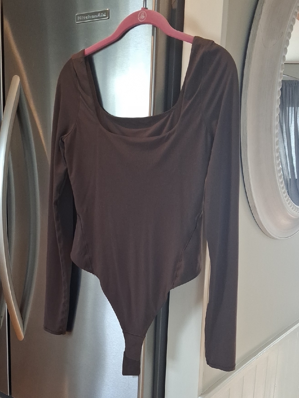 lululemon athletica Long Sleeve Brown Bodysuit